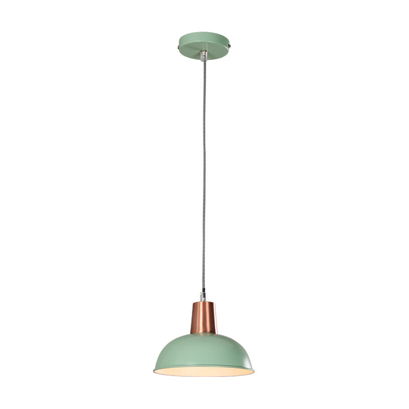 Metal Dome Shade Pendant Light One Light Macaron Loft Suspension Light for Kitchen Stair Clearhalo 'Ceiling Lights' 'Modern Pendants' 'Modern' 'Pendant Lights' 'Pendants' Lighting' 1871612