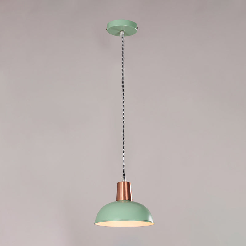 Metal Dome Shade Pendant Light One Light Macaron Loft Suspension Light for Kitchen Stair Clearhalo 'Ceiling Lights' 'Modern Pendants' 'Modern' 'Pendant Lights' 'Pendants' Lighting' 1871613