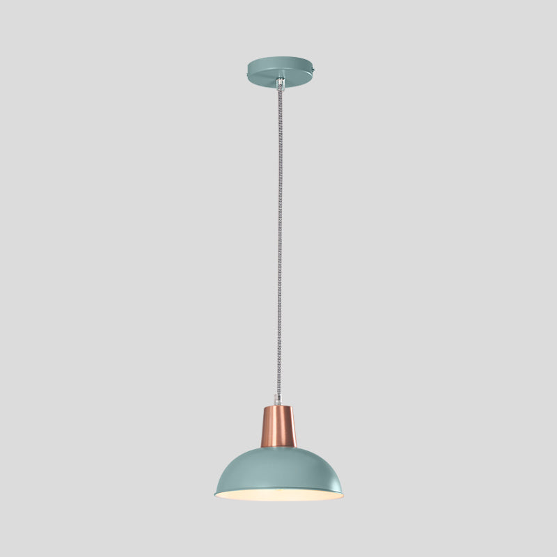 Metal Dome Shade Pendant Light One Light Macaron Loft Suspension Light for Kitchen Stair Clearhalo 'Ceiling Lights' 'Modern Pendants' 'Modern' 'Pendant Lights' 'Pendants' Lighting' 1871617