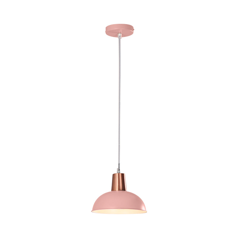 Metal Dome Shade Pendant Light One Light Macaron Loft Suspension Light for Kitchen Stair Clearhalo 'Ceiling Lights' 'Modern Pendants' 'Modern' 'Pendant Lights' 'Pendants' Lighting' 1871621