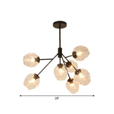 Clear Glass Branching Chandelier 7/9/13 Heads Modern Simple Ceiling Pendant Light in Gold Finish Clearhalo 'Ceiling Lights' 'Chandeliers' 'Modern Chandeliers' 'Modern' Lighting' 1872382