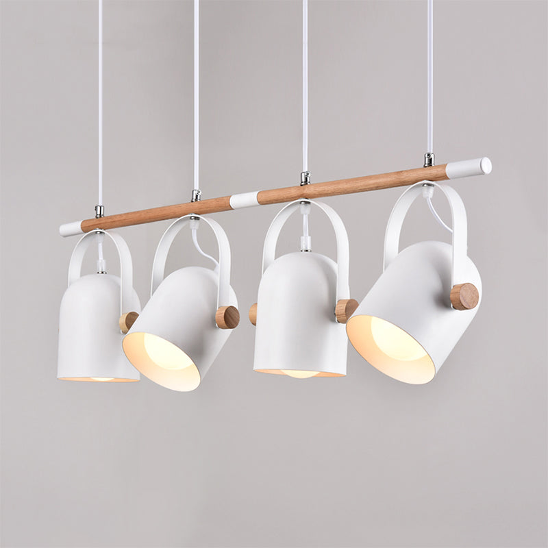 Adjustable Dome Shade Island Lighting Metal Triple Light Nordic Style Ceiling Pendant in White Clearhalo 'Ceiling Lights' 'Island Lights' Lighting' 1872802