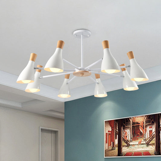 Undertint Bottle Suspension Light 8 Bulbs Macron Modern Metal Chandelier for Hotel Clearhalo 'Ceiling Lights' 'Chandeliers' Lighting' options 187290