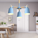 Cloth Shop Bucket Chandelier Metal 3 Lights Nordic Contemporary Hanging Light Clearhalo 'Ceiling Lights' 'Chandeliers' Lighting' options 187330