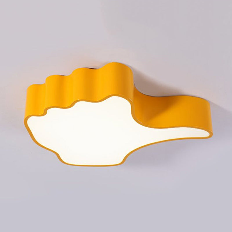 Thumbs-Up Flush Ceiling Light Modern Style Acrylic Flush Light in Yellow for Child Bedroom Clearhalo 'Ceiling Lights' 'Close To Ceiling Lights' 'Close to ceiling' 'Flush mount' Lighting' 187564