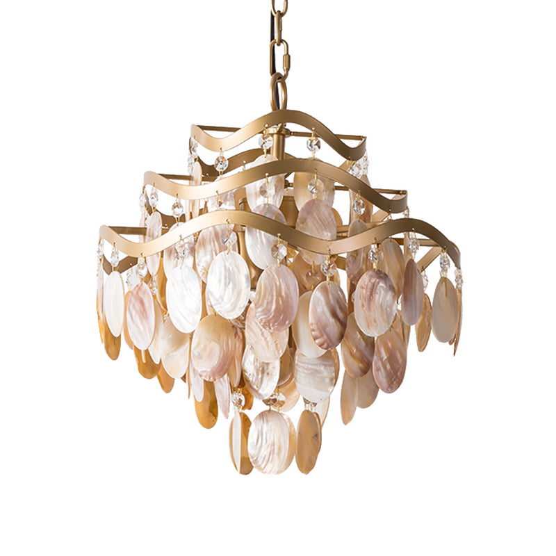 Contemporary Globe Acrylic Chandelier Light Multi-Head Ceiling Pendant with Crystal Shell Clearhalo 'Ceiling Lights' 'Chandeliers' 'Modern Chandeliers' 'Modern' Lighting' 187603