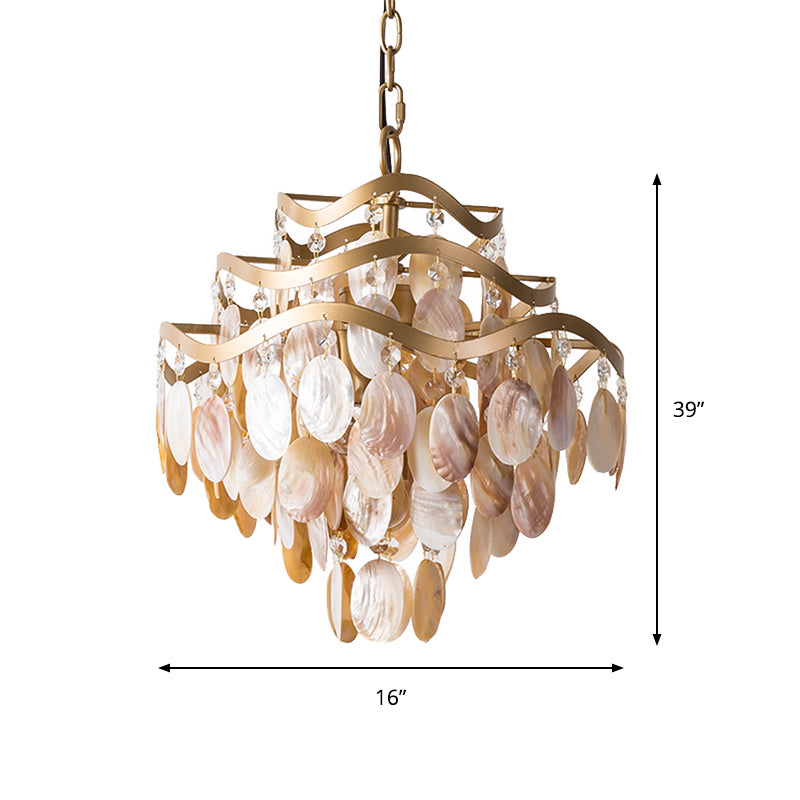 Contemporary Globe Acrylic Chandelier Light Multi-Head Ceiling Pendant with Crystal Shell Clearhalo 'Ceiling Lights' 'Chandeliers' 'Modern Chandeliers' 'Modern' Lighting' 187604