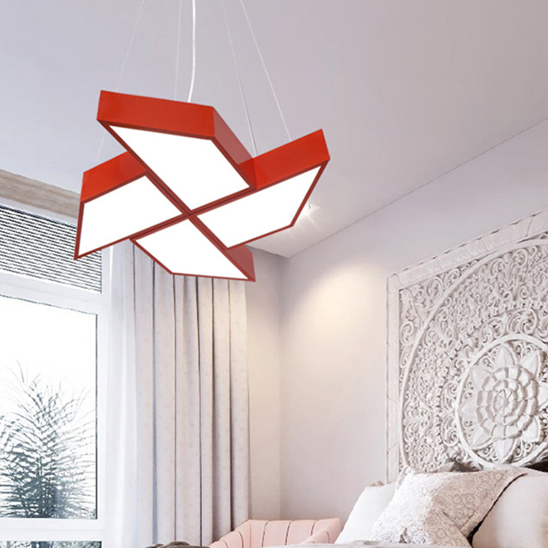 Contemporary Pendant Light Toy Windmill Acrylic and Metal Ceiling Pendant for Dining Room Clearhalo 'Ceiling Lights' 'Pendant Lights' 'Pendants' Lighting' 187701