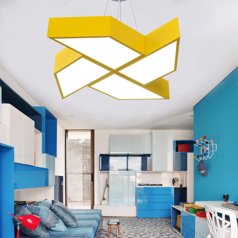 Contemporary Pendant Light Toy Windmill Acrylic and Metal Ceiling Pendant for Dining Room Clearhalo 'Ceiling Lights' 'Pendant Lights' 'Pendants' Lighting' 187705