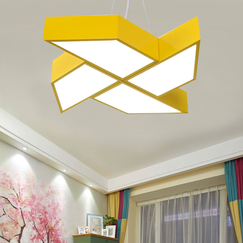 Contemporary Pendant Light Toy Windmill Acrylic and Metal Ceiling Pendant for Dining Room Clearhalo 'Ceiling Lights' 'Pendant Lights' 'Pendants' Lighting' 187706