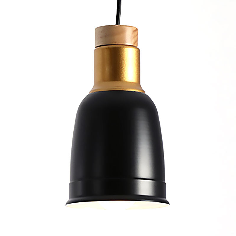 Bell Hanging Lighting Nordic Metal 1 Light Black/Grey/White Pendant Ceiling Light Clearhalo 'Ceiling Lights' 'Modern Pendants' 'Modern' 'Pendant Lights' 'Pendants' Lighting' 187989