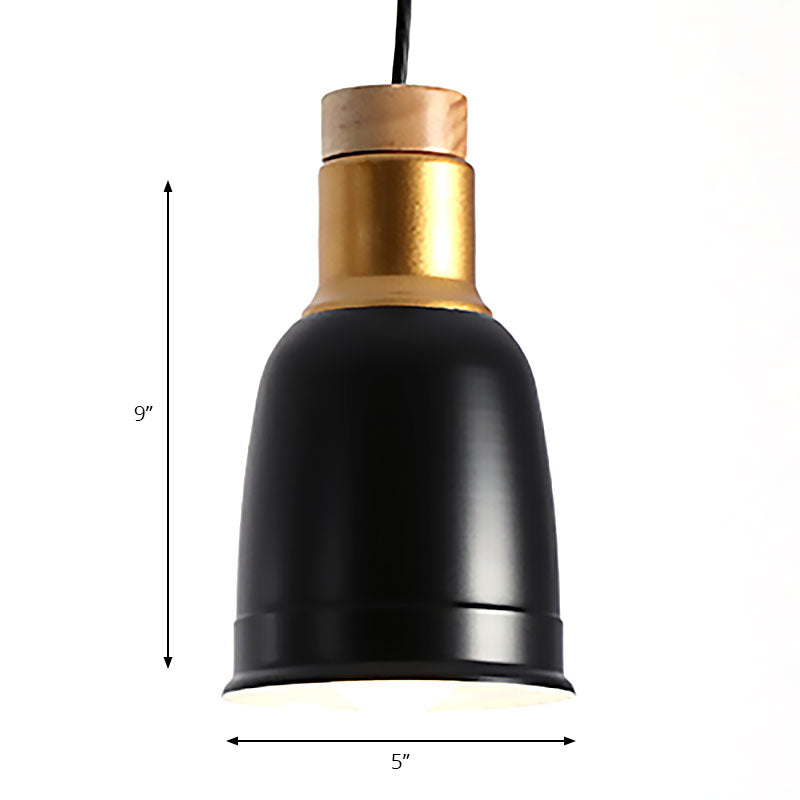 Bell Hanging Lighting Nordic Metal 1 Light Black/Grey/White Pendant Ceiling Light Clearhalo 'Ceiling Lights' 'Modern Pendants' 'Modern' 'Pendant Lights' 'Pendants' Lighting' 187990