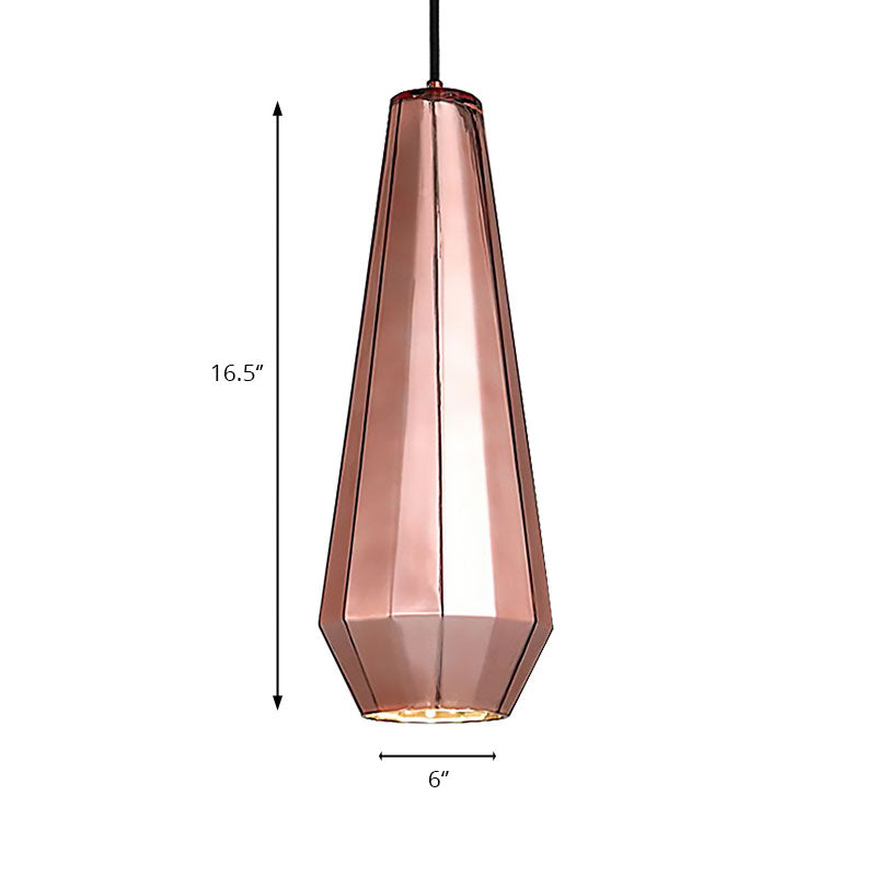 Rose Gold Mini Pendant Light over Bar Counter 1 Light Post Modern Metal Ceiling Lamp Clearhalo 'Ceiling Lights' 'Modern Pendants' 'Modern' 'Pendant Lights' 'Pendants' Lighting' 187999