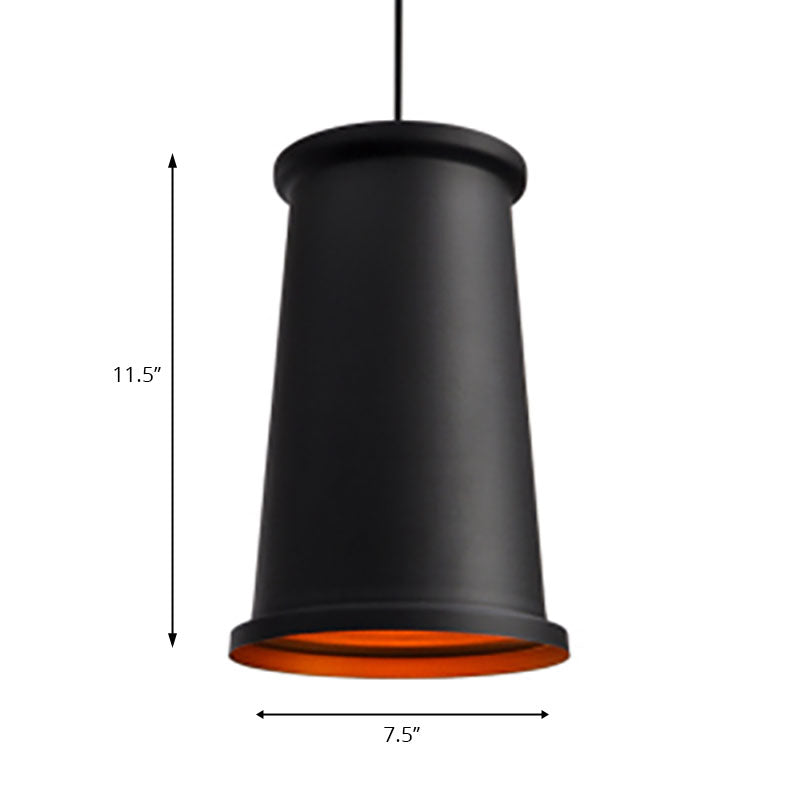 Black/White Tapered Hanging Lighting Single Light Modern Metal Ceiling Pendant for Dining Room Clearhalo 'Ceiling Lights' 'Modern Pendants' 'Modern' 'Pendant Lights' 'Pendants' Lighting' 188008