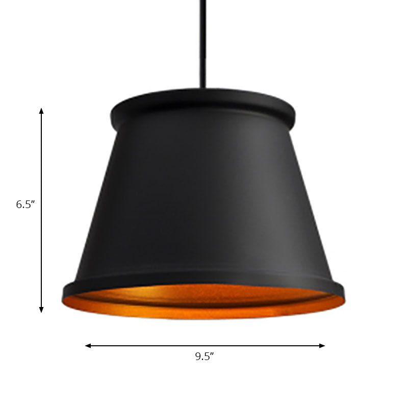 Black/White Tapered Hanging Lighting Single Light Modern Metal Ceiling Pendant for Dining Room Clearhalo 'Ceiling Lights' 'Modern Pendants' 'Modern' 'Pendant Lights' 'Pendants' Lighting' 188017