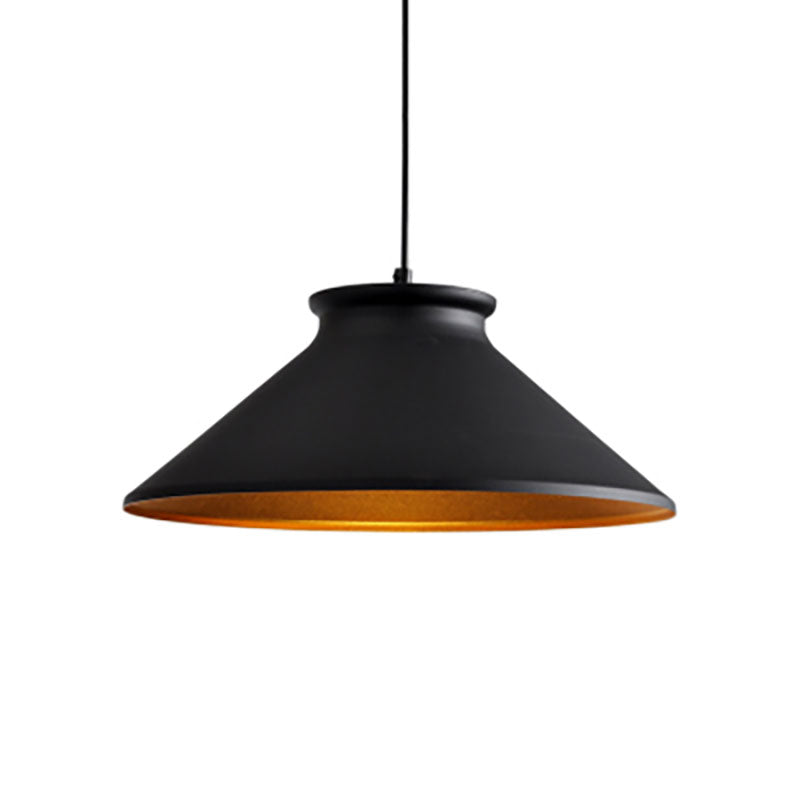 Black/White Tapered Hanging Lighting Single Light Modern Metal Ceiling Pendant for Dining Room Black C Clearhalo 'Ceiling Lights' 'Modern Pendants' 'Modern' 'Pendant Lights' 'Pendants' Lighting' 188020