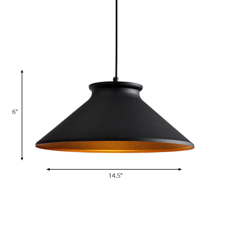 Black/White Tapered Hanging Lighting Single Light Modern Metal Ceiling Pendant for Dining Room Clearhalo 'Ceiling Lights' 'Modern Pendants' 'Modern' 'Pendant Lights' 'Pendants' Lighting' 188021