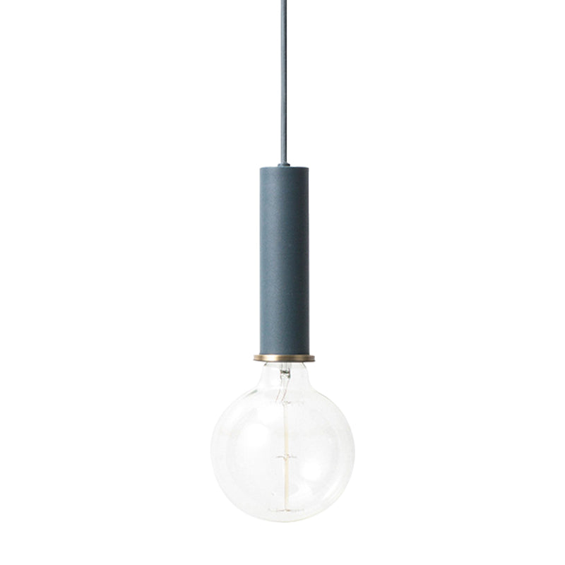 Mini Hanging Light Single Light Macaron Loft Metal Pendant Light in Black/Blue/Pink/White for Cafe Clearhalo 'Ceiling Lights' 'Modern Pendants' 'Modern' 'Pendant Lights' 'Pendants' Lighting' 188054