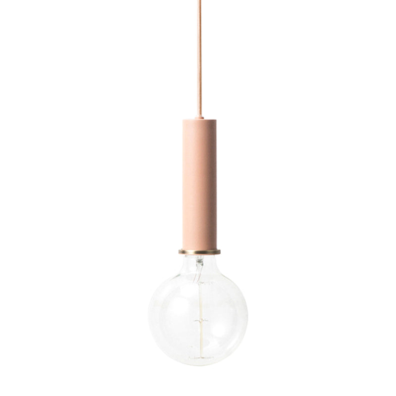 Mini Hanging Light Single Light Macaron Loft Metal Pendant Light in Black/Blue/Pink/White for Cafe Clearhalo 'Ceiling Lights' 'Modern Pendants' 'Modern' 'Pendant Lights' 'Pendants' Lighting' 188056