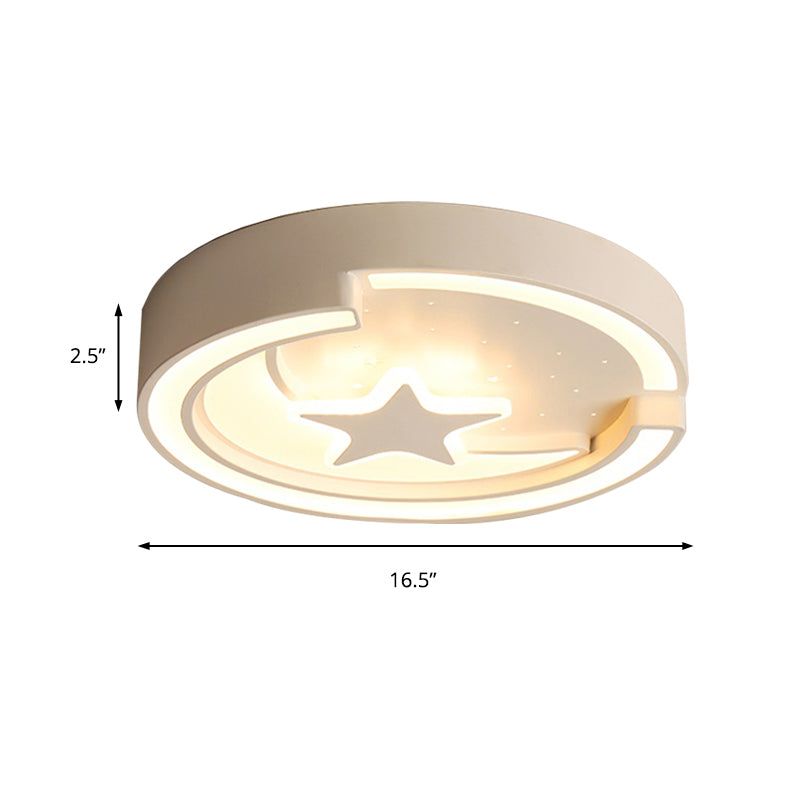 White Star Ceiling Mount Light with Round Nordic Style Acrylic Ceiling Lamp for Kitchen Clearhalo 'Ceiling Lights' 'Close To Ceiling Lights' 'Close to ceiling' 'Flush mount' Lighting' 188185