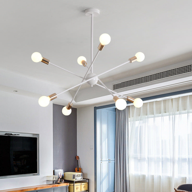 Metal Line Spark Chandelier Contemporary Pendant Light for Kitchen Dining Room Clearhalo 'Ceiling Lights' 'Chandeliers' 'Modern Chandeliers' 'Modern' Lighting' 188198