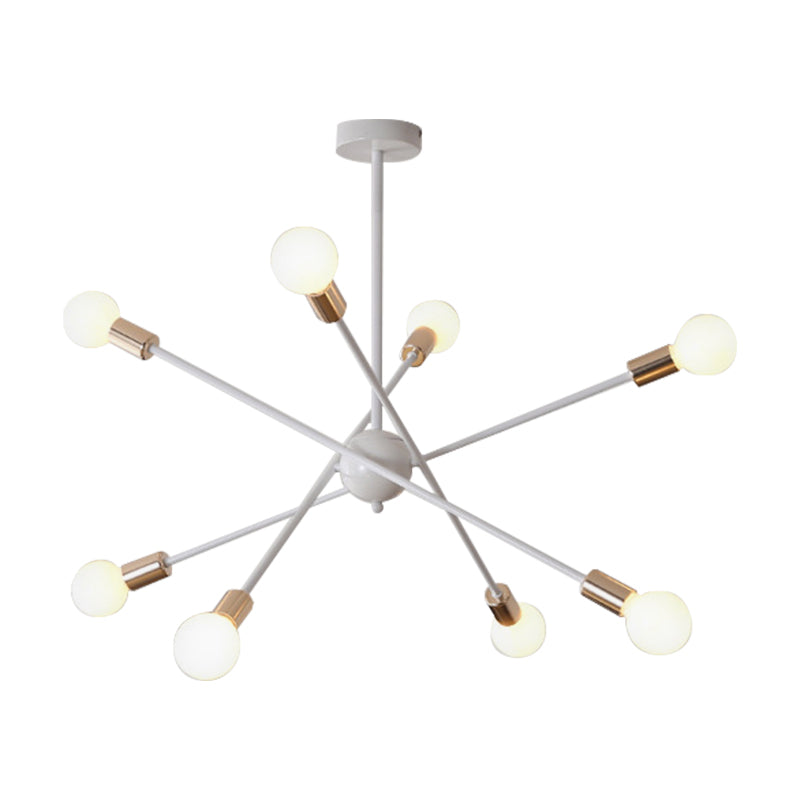 Metal Line Spark Chandelier Contemporary Pendant Light for Kitchen Dining Room Clearhalo 'Ceiling Lights' 'Chandeliers' 'Modern Chandeliers' 'Modern' Lighting' 188199