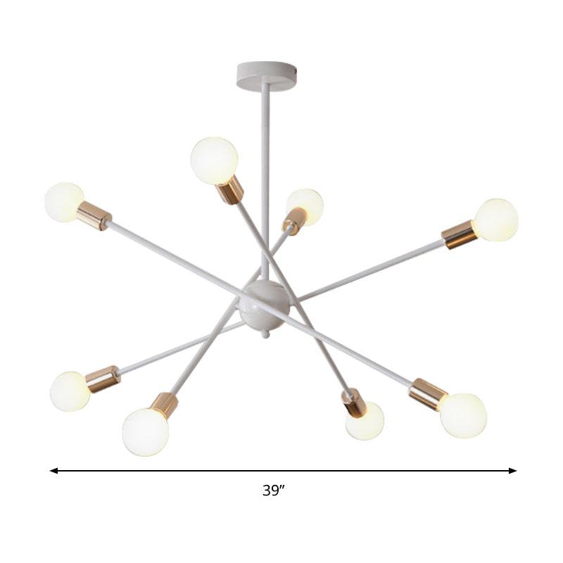 Metal Line Spark Chandelier Contemporary Pendant Light for Kitchen Dining Room Clearhalo 'Ceiling Lights' 'Chandeliers' 'Modern Chandeliers' 'Modern' Lighting' 188200