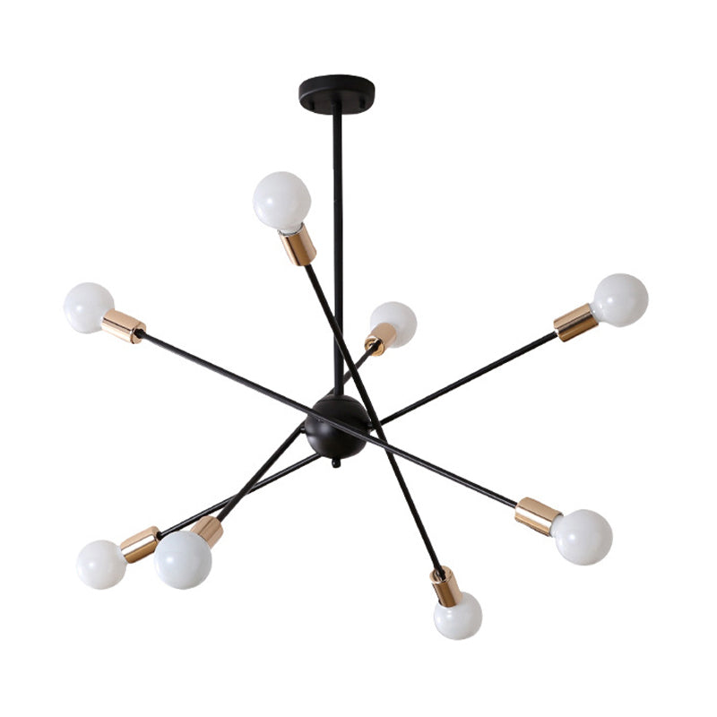 Metal Line Spark Chandelier Contemporary Pendant Light for Kitchen Dining Room Clearhalo 'Ceiling Lights' 'Chandeliers' 'Modern Chandeliers' 'Modern' Lighting' 188202