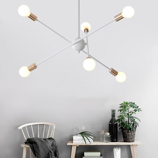 Metal Line Spark Chandelier Contemporary Pendant Light for Kitchen Dining Room Clearhalo 'Ceiling Lights' 'Chandeliers' 'Modern Chandeliers' 'Modern' Lighting' 188204