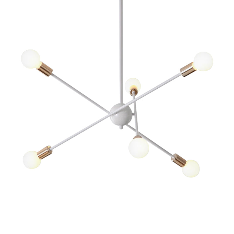 Metal Line Spark Chandelier Contemporary Pendant Light for Kitchen Dining Room Clearhalo 'Ceiling Lights' 'Chandeliers' 'Modern Chandeliers' 'Modern' Lighting' 188205