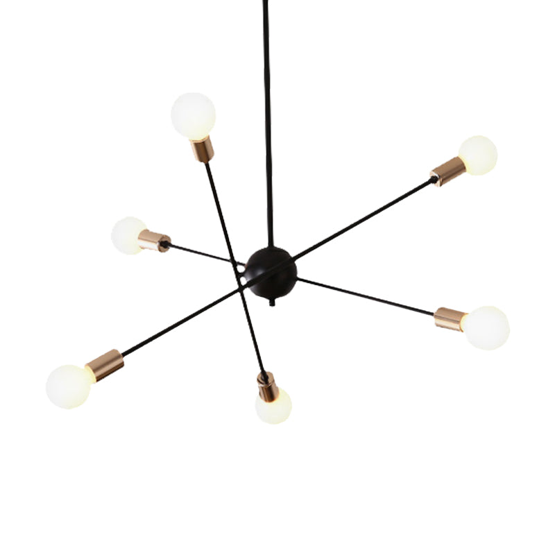 Metal Line Spark Chandelier Contemporary Pendant Light for Kitchen Dining Room Clearhalo 'Ceiling Lights' 'Chandeliers' 'Modern Chandeliers' 'Modern' Lighting' 188209