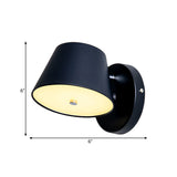 Monochrome Trapezoid Wall Sconce Modern Stylish Metal Rotatable Wall Lamp for Office Clearhalo 'Wall Lamps & Sconces' 'Wall Lights' Lighting' 188447