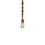 Minimalist Exposed Bulb Hanging Lamp 1/3-Head Rope Pendant Light Fixture in Brown for Bar Clearhalo 'Art Deco Pendants' 'Cast Iron' 'Ceiling Lights' 'Ceramic' 'Crystal' 'Industrial Pendants' 'Industrial' 'Metal' 'Middle Century Pendants' 'Pendant Lights' 'Pendants' 'Tiffany' Lighting' 1885774