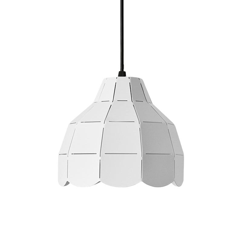 Black/Grey/White Dome Pendant Light One Bulb Nordic Style Metal Hanging Lamp for Dining Room Clearhalo 'Ceiling Lights' 'Modern Pendants' 'Modern' 'Pendant Lights' 'Pendants' Lighting' 1886163