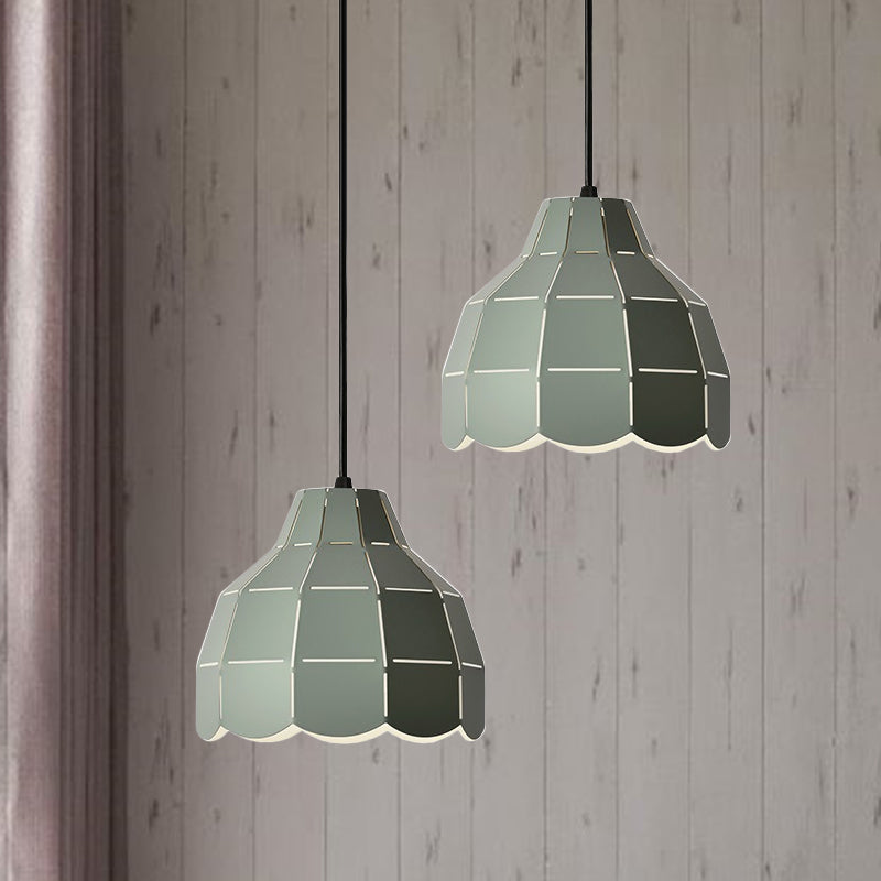 Black/Grey/White Dome Pendant Light One Bulb Nordic Style Metal Hanging Lamp for Dining Room Clearhalo 'Ceiling Lights' 'Modern Pendants' 'Modern' 'Pendant Lights' 'Pendants' Lighting' 1886165