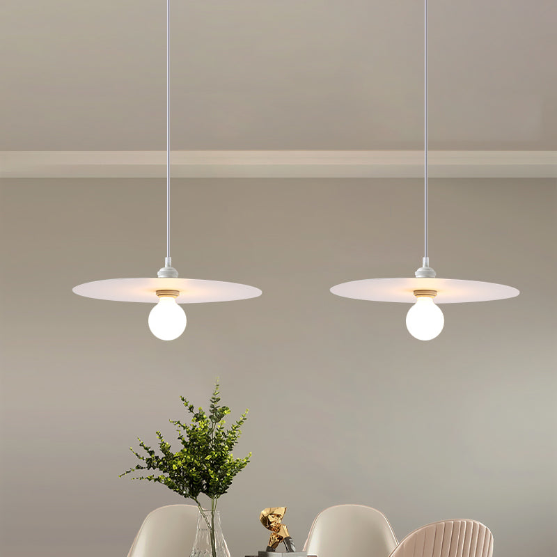 Macaron Disc Shade Drop Light One Bulb Metal Hanging Pendant Light in Multi Colors Clearhalo 'Ceiling Lights' 'Modern Pendants' 'Modern' 'Pendant Lights' 'Pendants' Lighting' 1886224