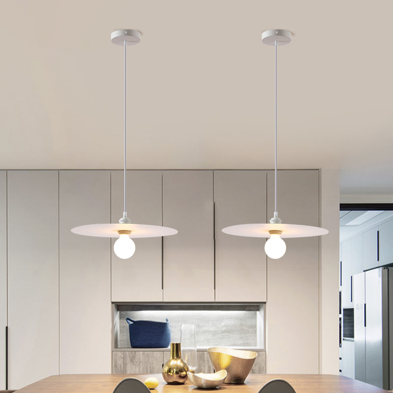 Macaron Disc Shade Drop Light One Bulb Metal Hanging Pendant Light in Multi Colors Clearhalo 'Ceiling Lights' 'Modern Pendants' 'Modern' 'Pendant Lights' 'Pendants' Lighting' 1886225