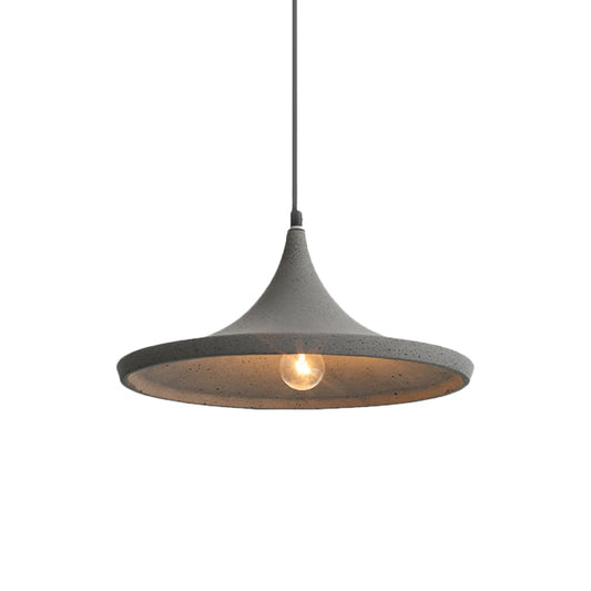 Cone Shade Pendant Lighting in Nordic Style Cement 1 Light Grey Hanging Ceiling Light Grey Clearhalo 'Ceiling Lights' 'Modern Pendants' 'Modern' 'Pendant Lights' 'Pendants' Lighting' 1886243