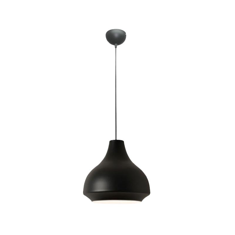 Gourd Hanging Lighting Contemporary Metal 1 Light Grey/Black/Yellow Pendant Ceiling Light Black Clearhalo 'Ceiling Lights' 'Modern Pendants' 'Modern' 'Pendant Lights' 'Pendants' Lighting' 1886248