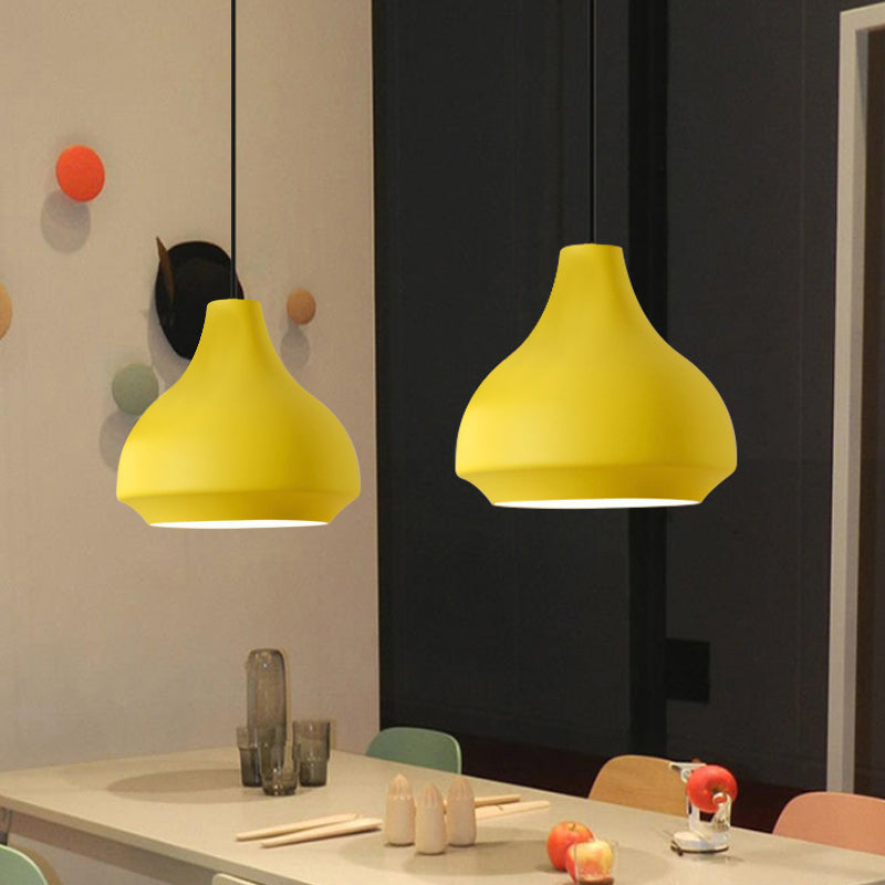 Gourd Hanging Lighting Contemporary Metal 1 Light Grey/Black/Yellow Pendant Ceiling Light Clearhalo 'Ceiling Lights' 'Modern Pendants' 'Modern' 'Pendant Lights' 'Pendants' Lighting' 1886250