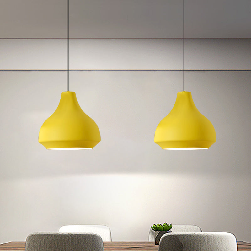 Gourd Hanging Lighting Contemporary Metal 1 Light Grey/Black/Yellow Pendant Ceiling Light Clearhalo 'Ceiling Lights' 'Modern Pendants' 'Modern' 'Pendant Lights' 'Pendants' Lighting' 1886252