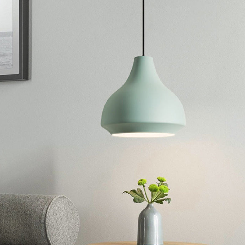 Gourd Hanging Lighting Contemporary Metal 1 Light Grey/Black/Yellow Pendant Ceiling Light Green Clearhalo 'Ceiling Lights' 'Modern Pendants' 'Modern' 'Pendant Lights' 'Pendants' Lighting' 1886254