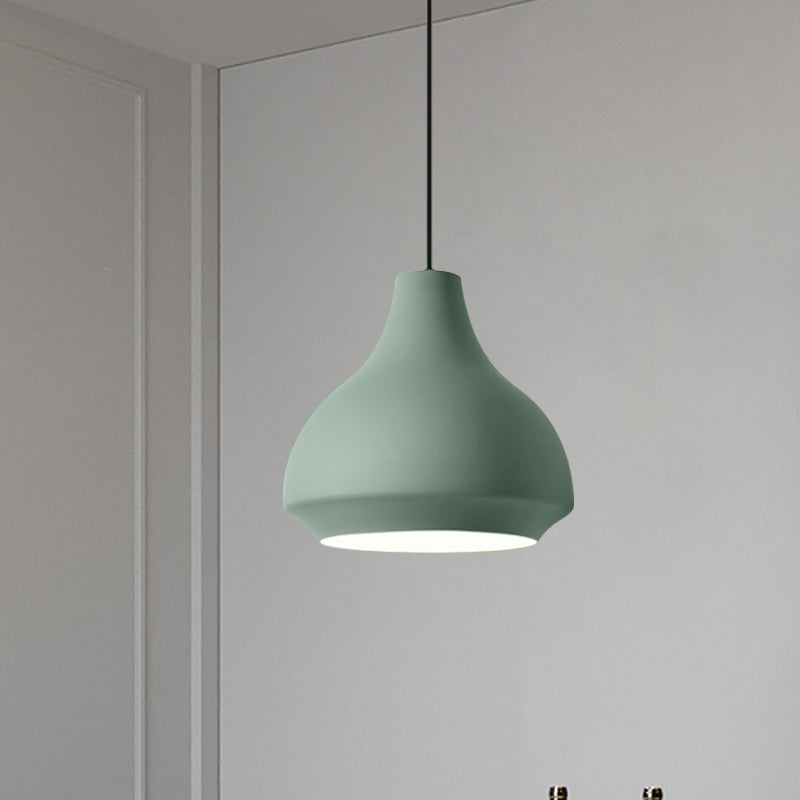 Gourd Hanging Lighting Contemporary Metal 1 Light Grey/Black/Yellow Pendant Ceiling Light Clearhalo 'Ceiling Lights' 'Modern Pendants' 'Modern' 'Pendant Lights' 'Pendants' Lighting' 1886256