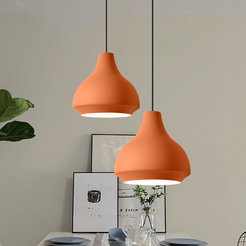 Gourd Hanging Lighting Contemporary Metal 1 Light Grey/Black/Yellow Pendant Ceiling Light Clearhalo 'Ceiling Lights' 'Modern Pendants' 'Modern' 'Pendant Lights' 'Pendants' Lighting' 1886260