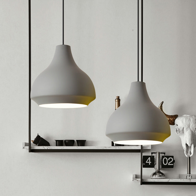 Gourd Hanging Lighting Contemporary Metal 1 Light Grey/Black/Yellow Pendant Ceiling Light Clearhalo 'Ceiling Lights' 'Modern Pendants' 'Modern' 'Pendant Lights' 'Pendants' Lighting' 1886262