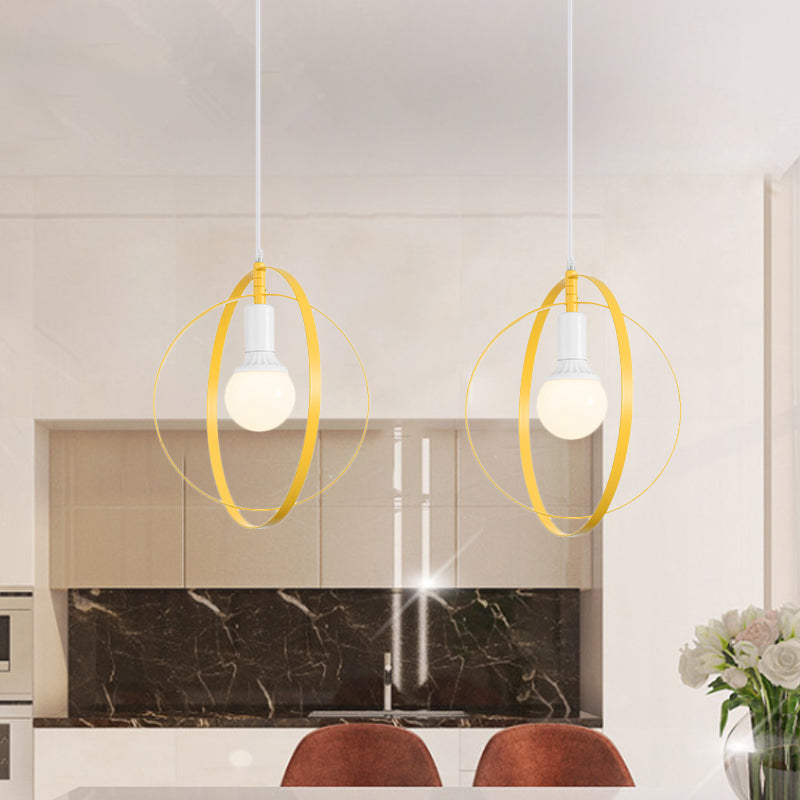 Nordic Geometry Rotatable Pendant Hanging Lamp 1-Light Metal Ceiling Light in Multi Colors Clearhalo 'Ceiling Lights' 'Modern Pendants' 'Modern' 'Pendant Lights' 'Pendants' Lighting' 1886301