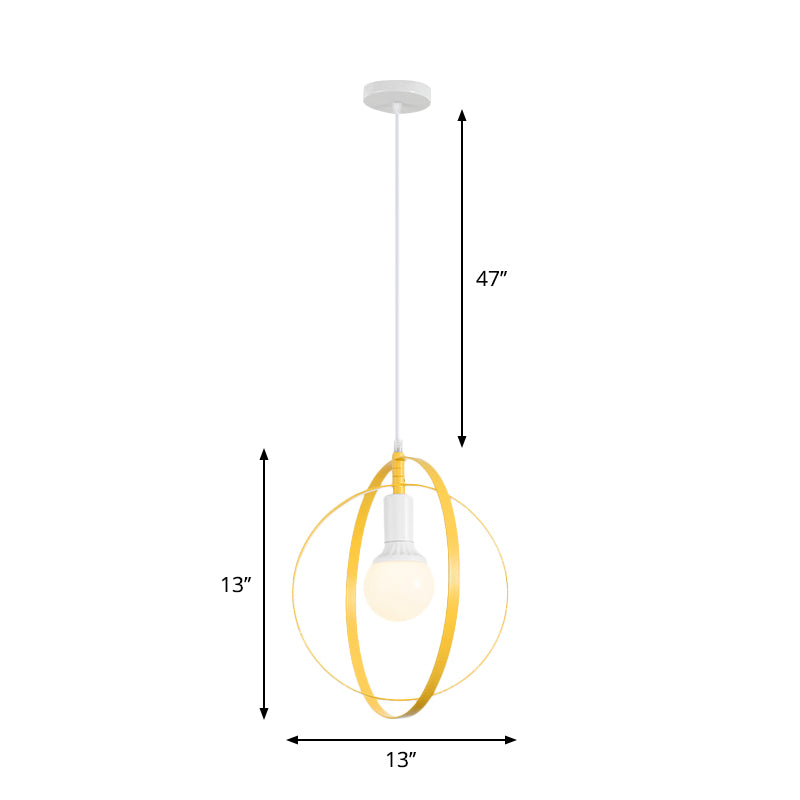 Nordic Geometry Rotatable Pendant Hanging Lamp 1-Light Metal Ceiling Light in Multi Colors Clearhalo 'Ceiling Lights' 'Modern Pendants' 'Modern' 'Pendant Lights' 'Pendants' Lighting' 1886305