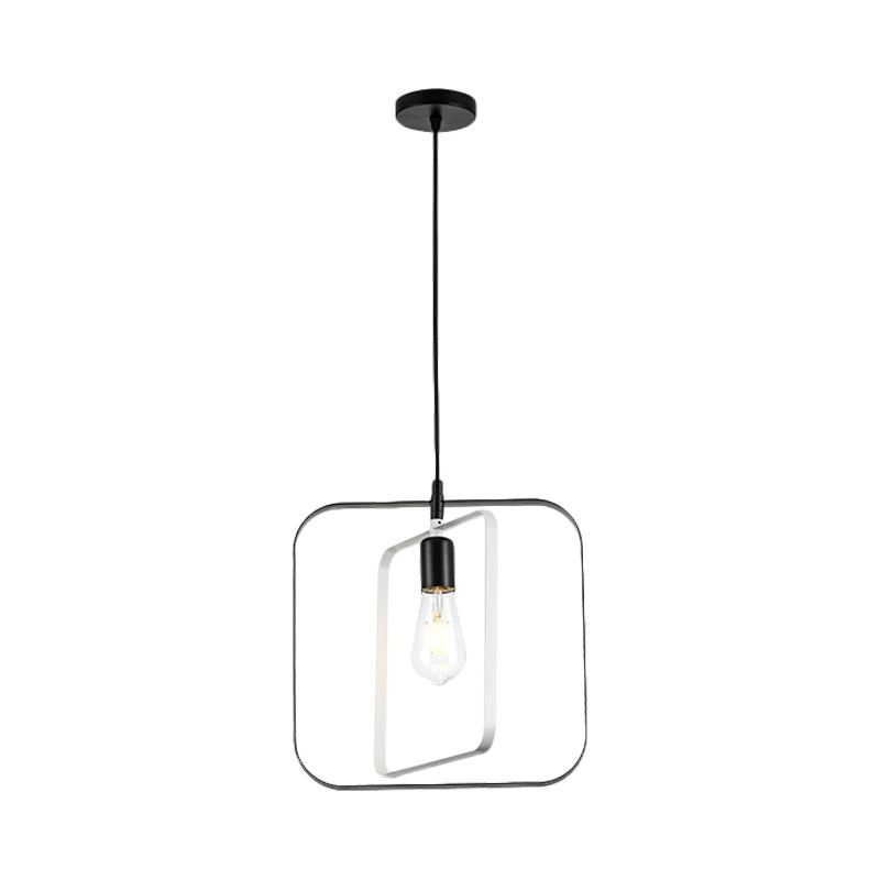 Nordic Geometry Rotatable Pendant Hanging Lamp 1-Light Metal Ceiling Light in Multi Colors Clearhalo 'Ceiling Lights' 'Modern Pendants' 'Modern' 'Pendant Lights' 'Pendants' Lighting' 1886319