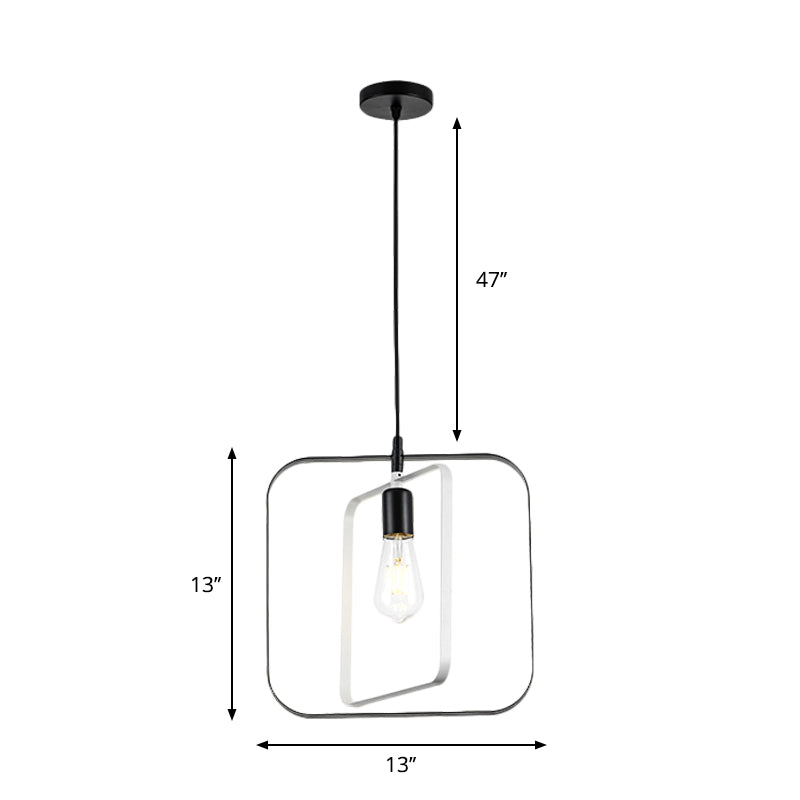 Nordic Geometry Rotatable Pendant Hanging Lamp 1-Light Metal Ceiling Light in Multi Colors Clearhalo 'Ceiling Lights' 'Modern Pendants' 'Modern' 'Pendant Lights' 'Pendants' Lighting' 1886320