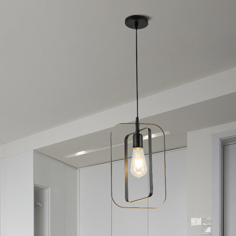 Nordic Geometry Rotatable Pendant Hanging Lamp 1-Light Metal Ceiling Light in Multi Colors Clearhalo 'Ceiling Lights' 'Modern Pendants' 'Modern' 'Pendant Lights' 'Pendants' Lighting' 1886323